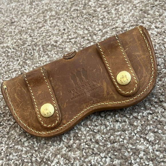 Mulholland Brothers Brown Leather Eyewear Eyeglass Case - Picture 2 of 7